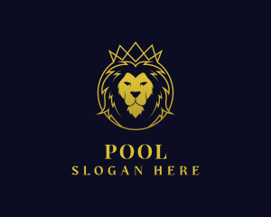 Hunting - Lion Luxury Crown logo design