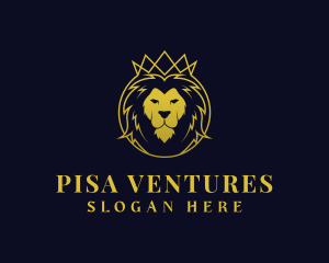 Lion Luxury Crown logo design