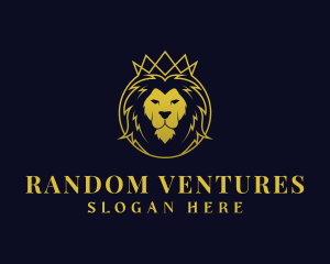 Lion Luxury Crown logo design