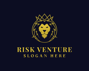 Lion Luxury Crown logo design