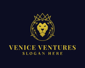 Lion Luxury Crown logo design