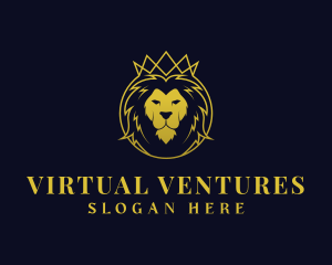 Lion Luxury Crown logo design