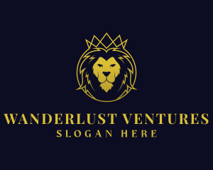 Lion Luxury Crown logo design