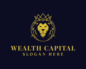 Lion Luxury Crown logo design