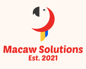 Macaw - Minimalist Parrot Head logo design