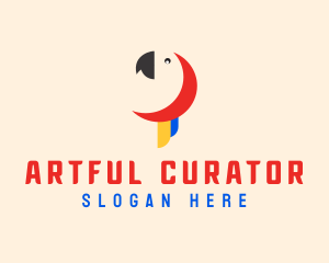 Minimalist Parrot Head logo design