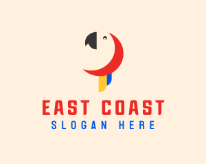 Minimalist Parrot Head logo design