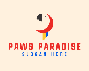 Minimalist Parrot Head logo design