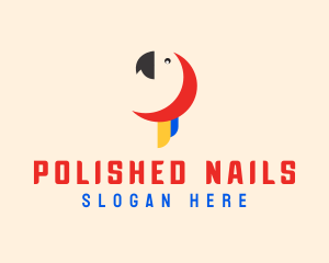 Minimalist Parrot Head logo design