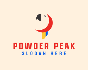 Minimalist Parrot Head logo design