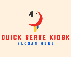 Minimalist Parrot Head logo design