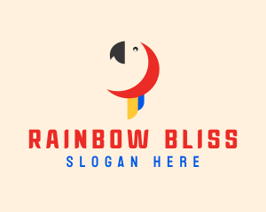 Minimalist Parrot Head logo design