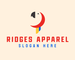 Minimalist Parrot Head logo design