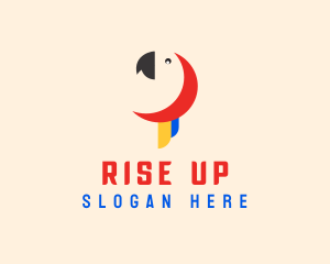 Minimalist Parrot Head logo design