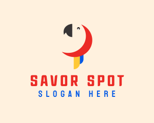 Minimalist Parrot Head logo design