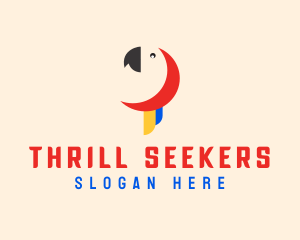 Minimalist Parrot Head logo design