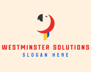 Minimalist Parrot Head logo design