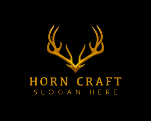 Horn - Deer Antler Horn logo design