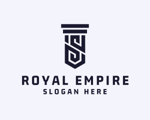 Empire - Column Pillar Letter S logo design