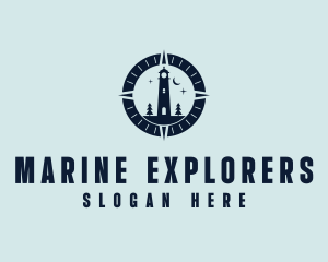 Lighthouse Compass Exploration logo design