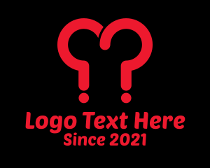 Information - Love Quiz Question logo design