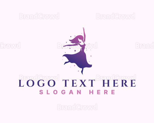 Beautiful Lady Dancer Logo