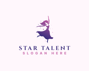 Talent - Beautiful Lady Dancer logo design