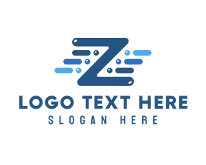 Tech - Blue Tech Letter Z logo design