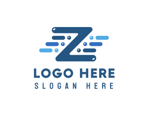 Electronics - Blue Tech Letter Z logo design