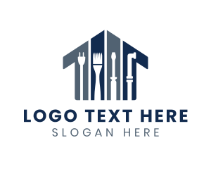 Negative Space - Home Improvement Tools logo design