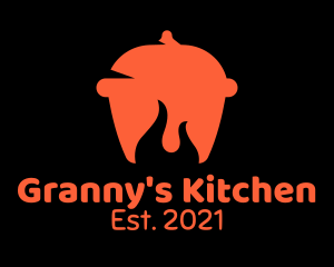 Hot Kitchen Pot  logo design