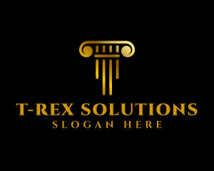 Column Law Firm Letter T logo design