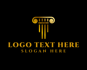 Column Law Firm Letter T Logo