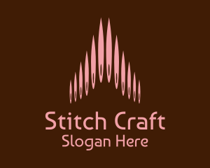 Pink Needle Seamstress logo design