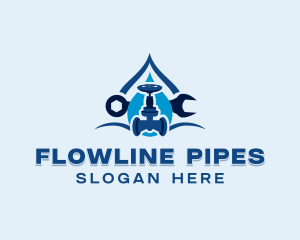 Pipes - Water Pipe Wrench logo design