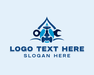 House - Water Pipe Wrench logo design