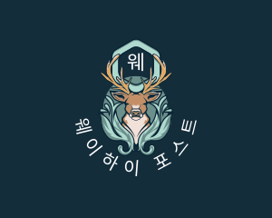 Deer Animal Ornament  logo design