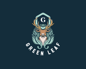 Deer Animal Ornament  logo design