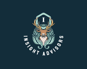 Deer Animal Ornament  logo design