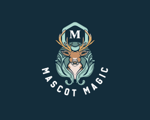 Deer Animal Ornament  logo design