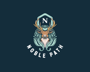 Deer Animal Ornament  logo design