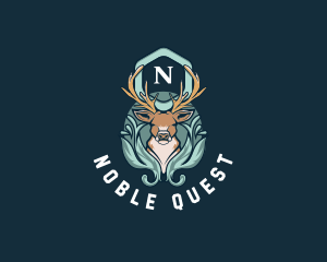 Deer Animal Ornament  logo design