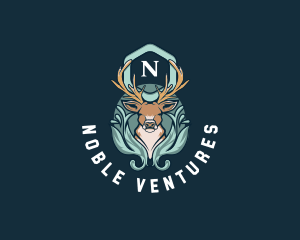 Deer Animal Ornament  logo design