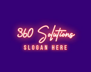 Neon Signature Light logo design