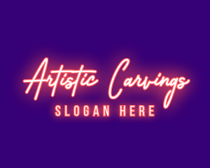 Neon Signature Light logo design