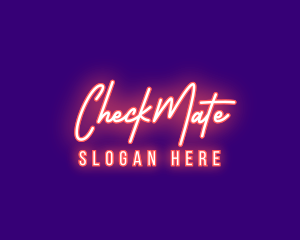 Neon Signature Light logo design