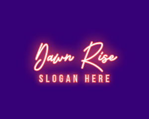 Neon Signature Light logo design