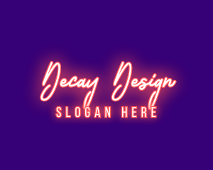 Neon Signature Light logo design