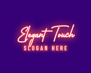 Signature - Neon Signature Light logo design