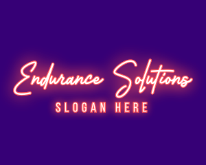 Neon Signature Light logo design